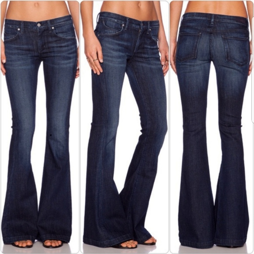 Agolde Dark Indigo Flare Jeans